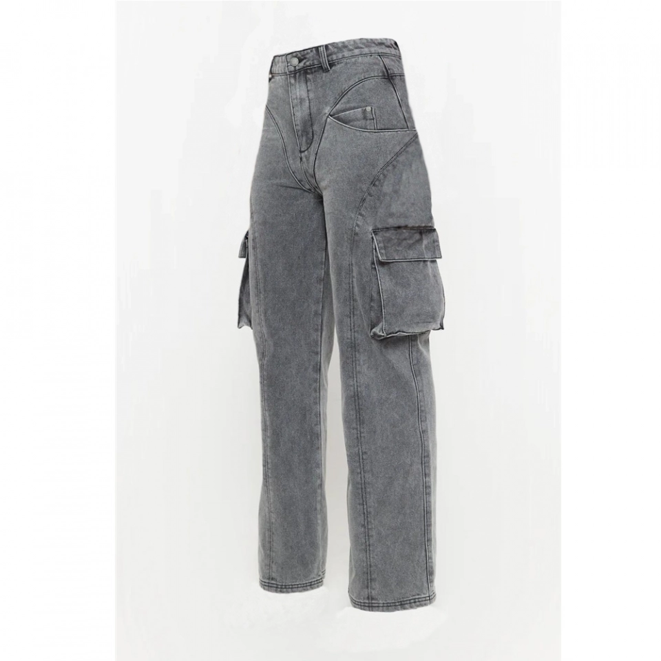 Women's Cargo Denim Jeans (2)