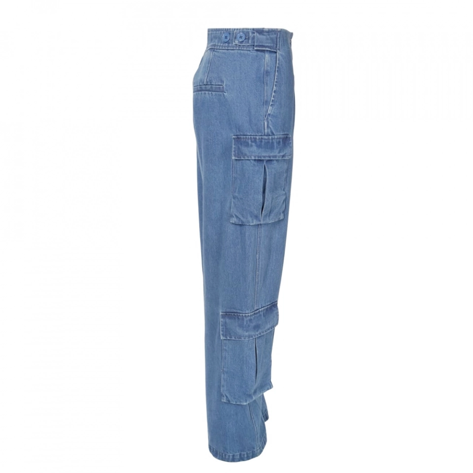 Women's Cargo Denim Jeans (3)
