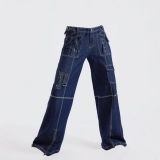 Women's Cargo Denim Jeans (2)