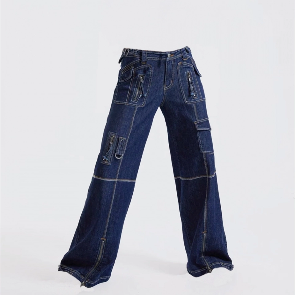 Women's Cargo Denim Jeans (2)