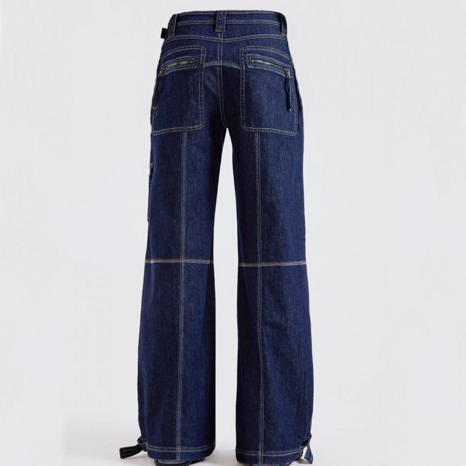 Women's Cargo Denim Jeans (3)