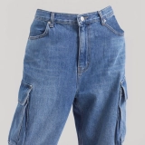 Women's Cargo Denim Jeans (2)