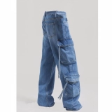 Women's Cargo Denim Jeans (4)