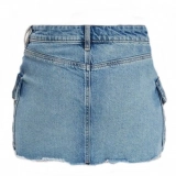 Women's Cargo denim Mini Skrit (3)