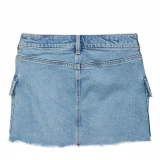 Women's Cargo denim Mini Skrit (4)