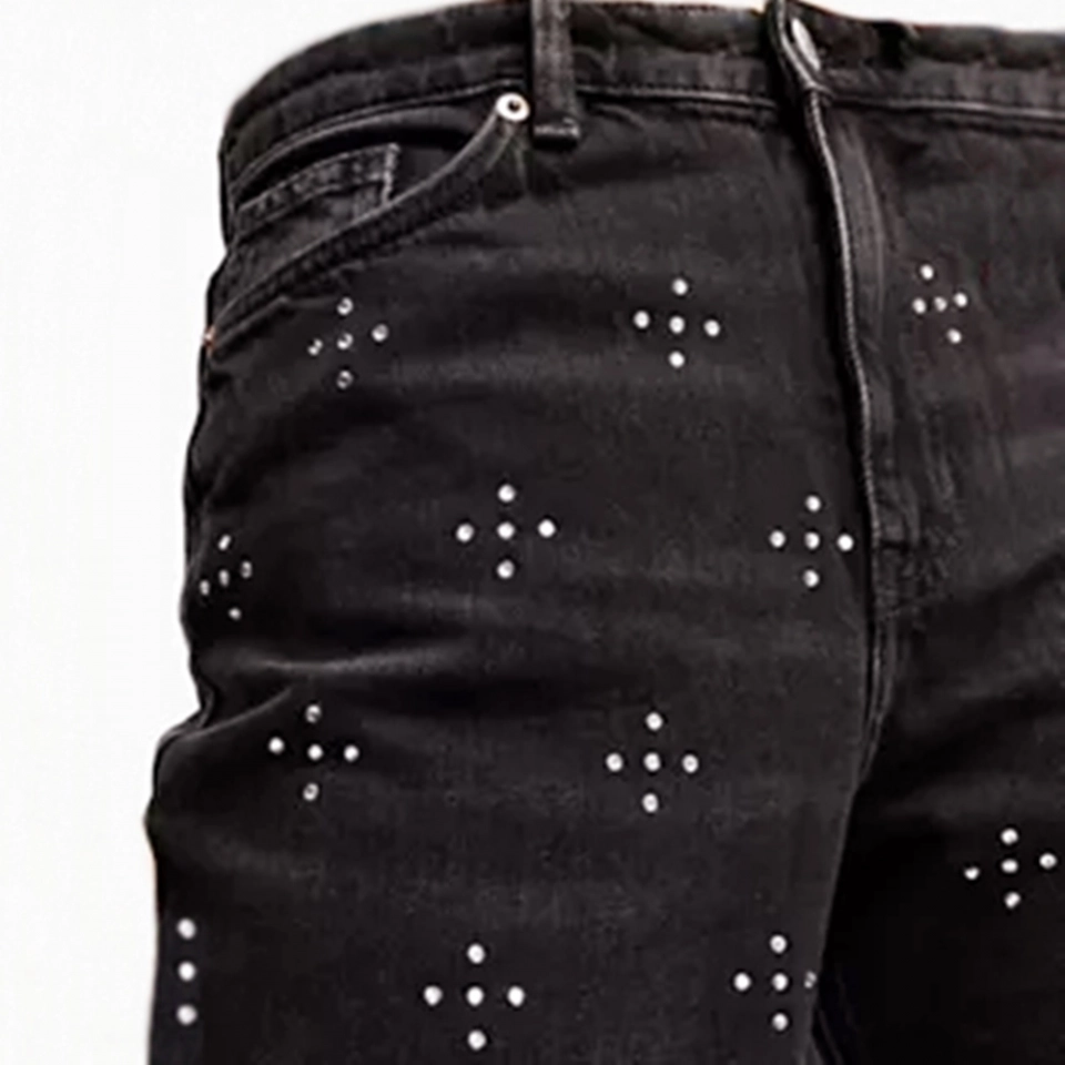 Women's Decorate the rhinestone Jeans (2)