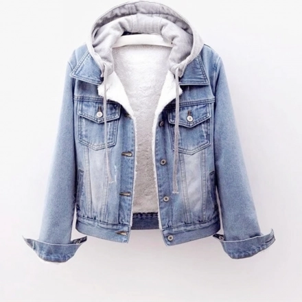 Women's Denim Hoodie Jacket