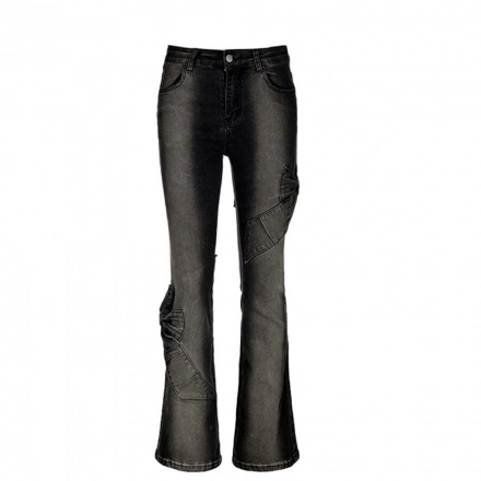 Women's Denim Irregular patch Jeans