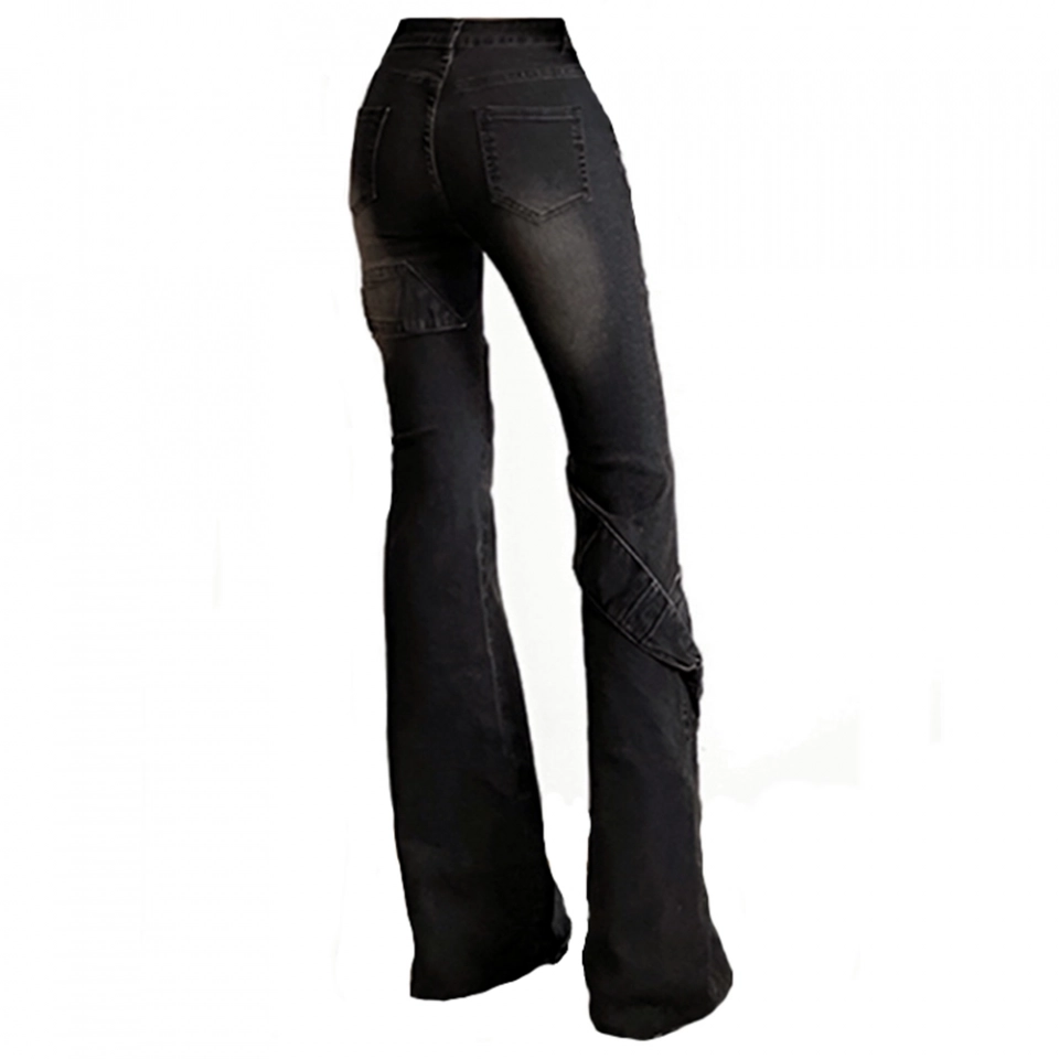 Women's Denim Irregular patch Jeans (4)
