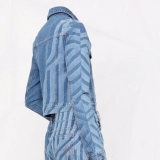 Women's Denim Jacket-Laser Print (4)
