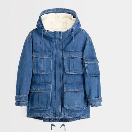 Women's Denim Jacket-Sherpa Denim Jacket