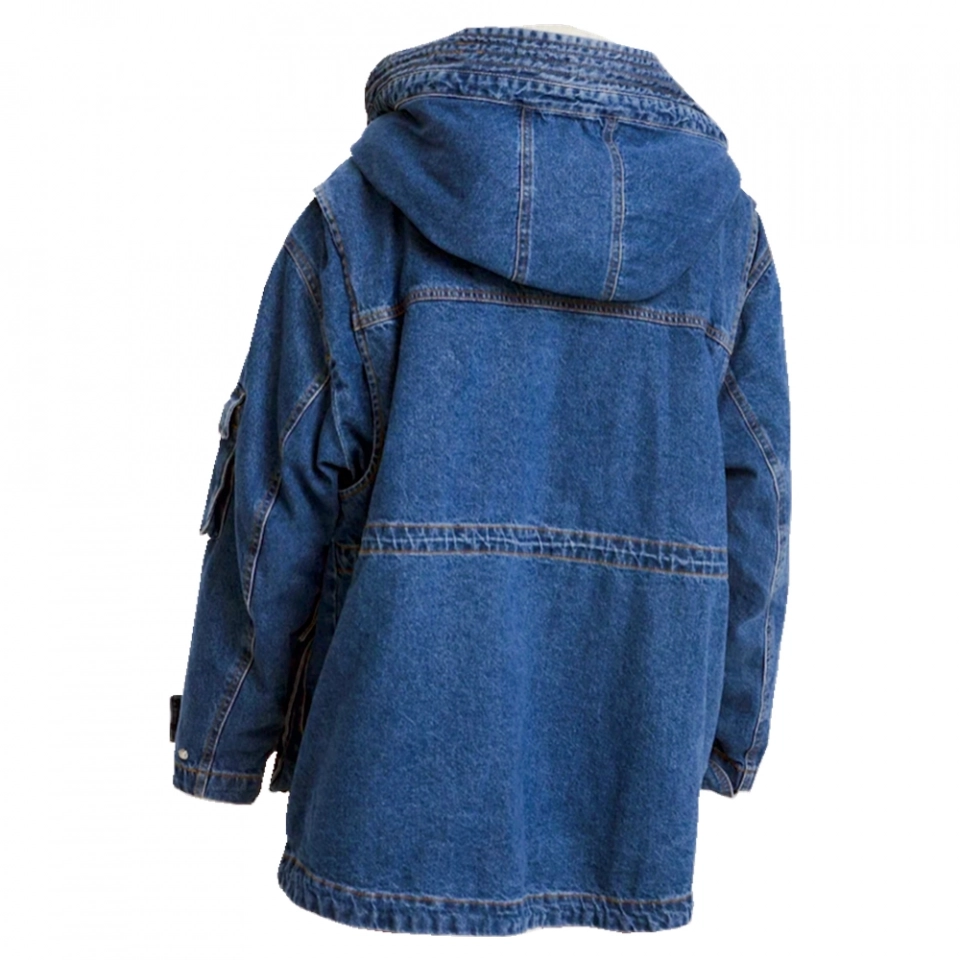 Women's Denim Jacket-Sherpa Denim Jacket (2)