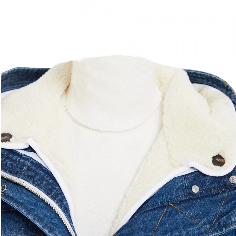 Women's Denim Jacket-Sherpa Denim Jacket (3)