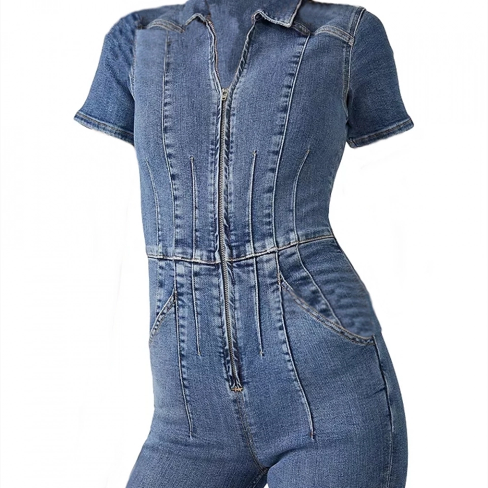 Women's Denim Jumpsuit (2)