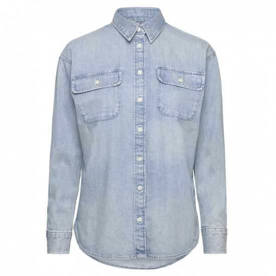 Women's Denim Shirt-Cotton Denim