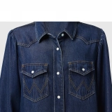 Women's Denim Shirt-Extra long denim shirt (3)