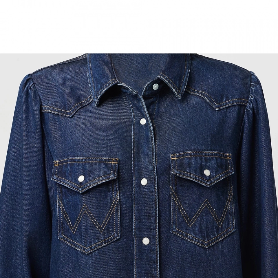 Women's Denim Shirt-Extra long denim shirt (3)