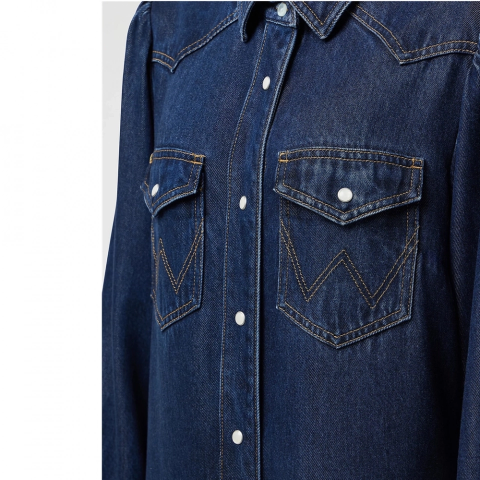 Women's Denim Shirt-Extra long denim shirt (4)