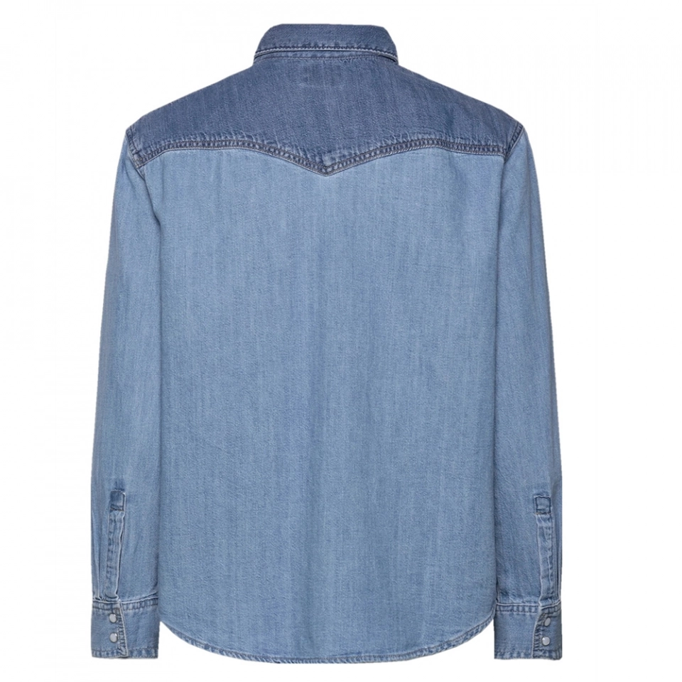 Women's Denim Shirt-splice (2)