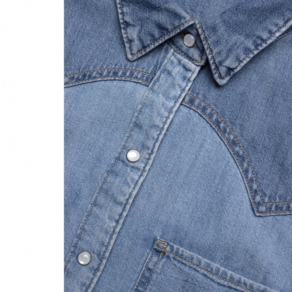 Women's Denim Shirt-splice (3)