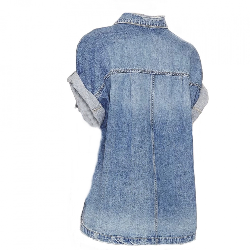 Women's Denim Short Shirt (3)