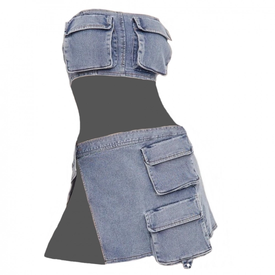 Women's Denim Tops and skirt