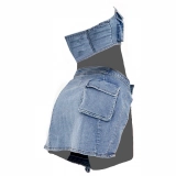 Women's Denim Tops and skirt (3)