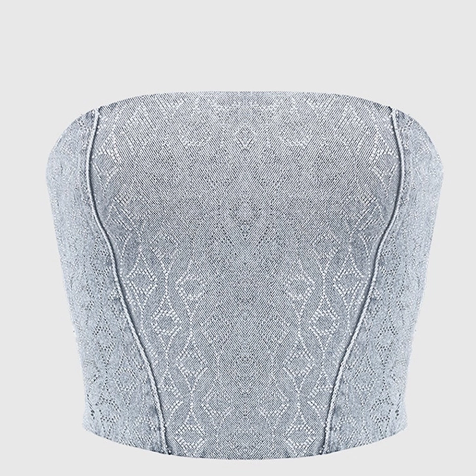 Women's Denim Tops  full Rhinestones