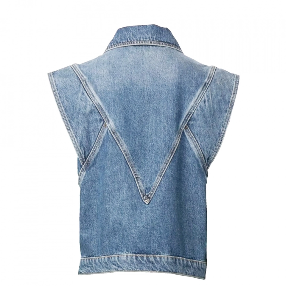 Women's Denim Tops-Vest (2)