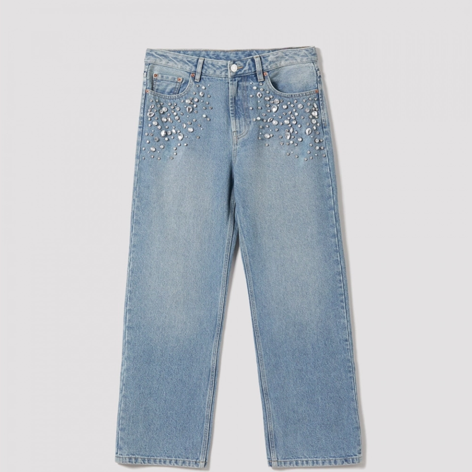 Women's Diamond-studded denim (2)