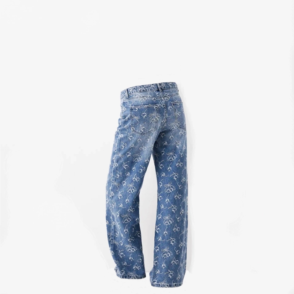 Women's Jacquard denim Jeans (2)