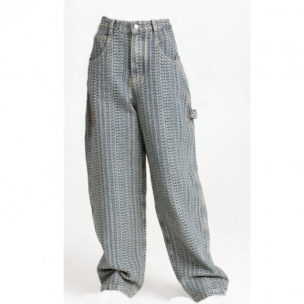 Women's Jacquard denim jeans Women's Jacquard denim jeans