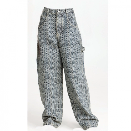 Women's Jacquard denim jeans Women's Jacquard denim jeans