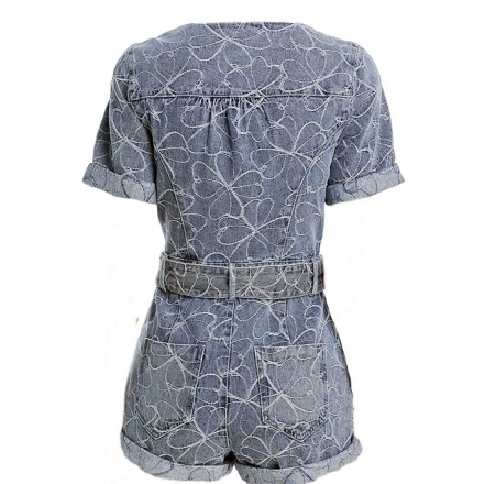 Women's Jacquard denim jumpsuit