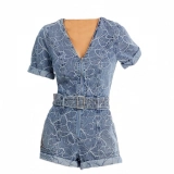 Women's Jacquard denim jumpsuit (3)