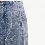 Women's jacquard denim trousers (2)