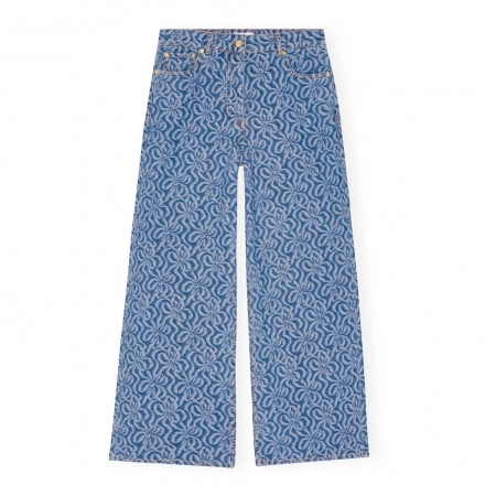 Women's Jacquard straight leg jeans