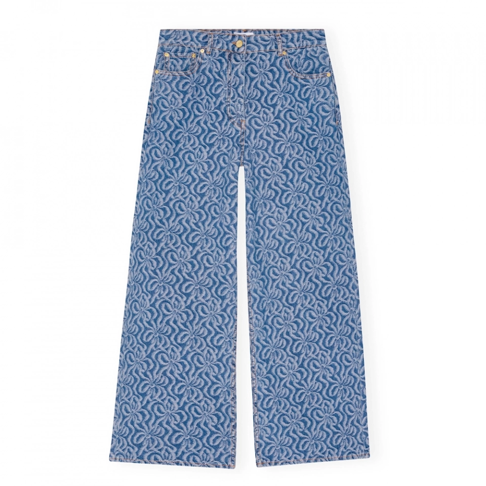 Women's Jacquard straight leg jeans