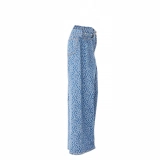 Women's Jacquard straight leg jeans (2)