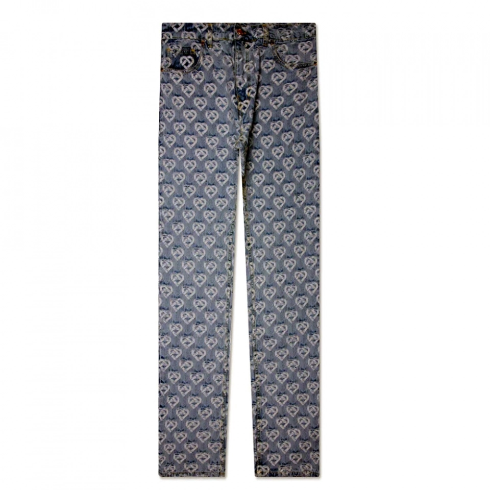 Women's Jacquard straight leg jeans
