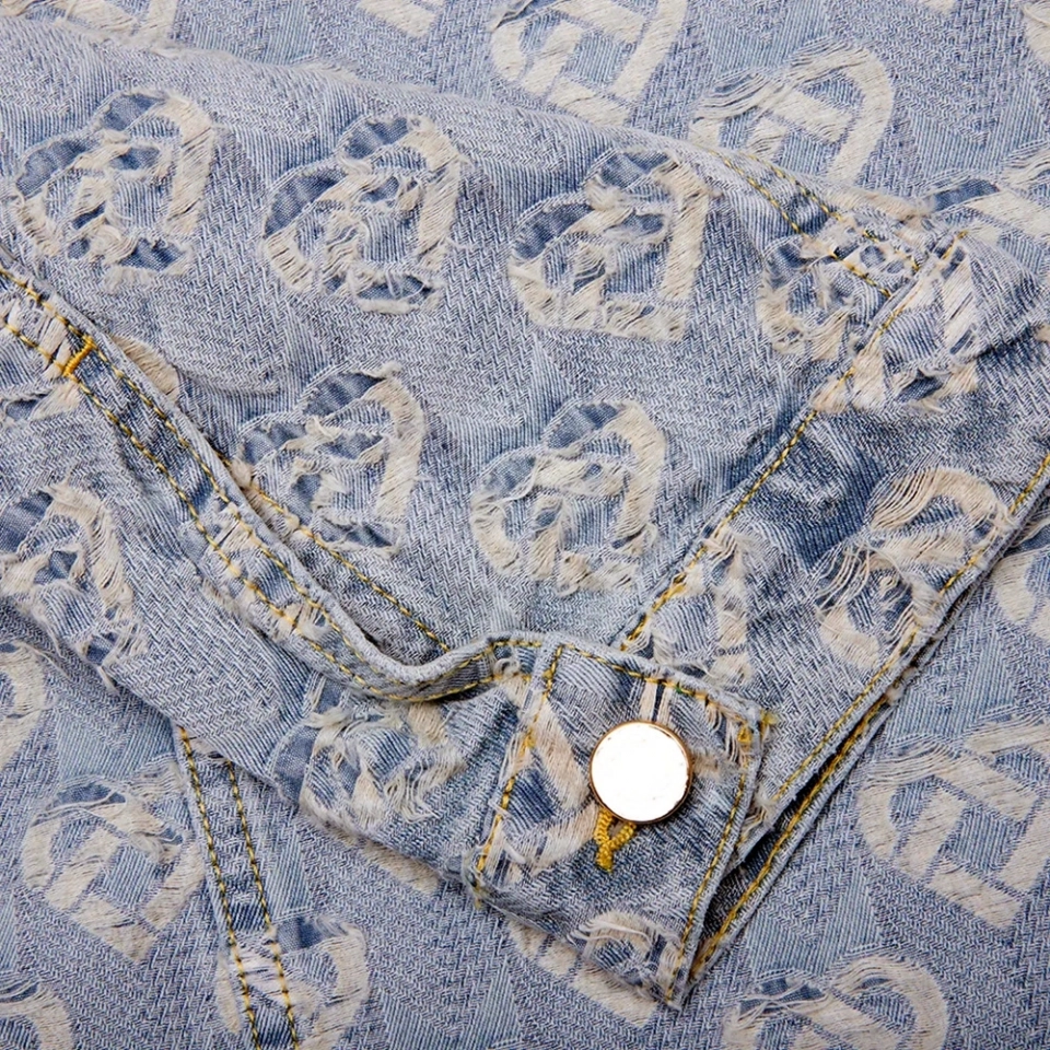 Women's Jacquard straight leg jeans (3)