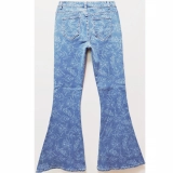 Women's Jeans-Laser Print (2)
