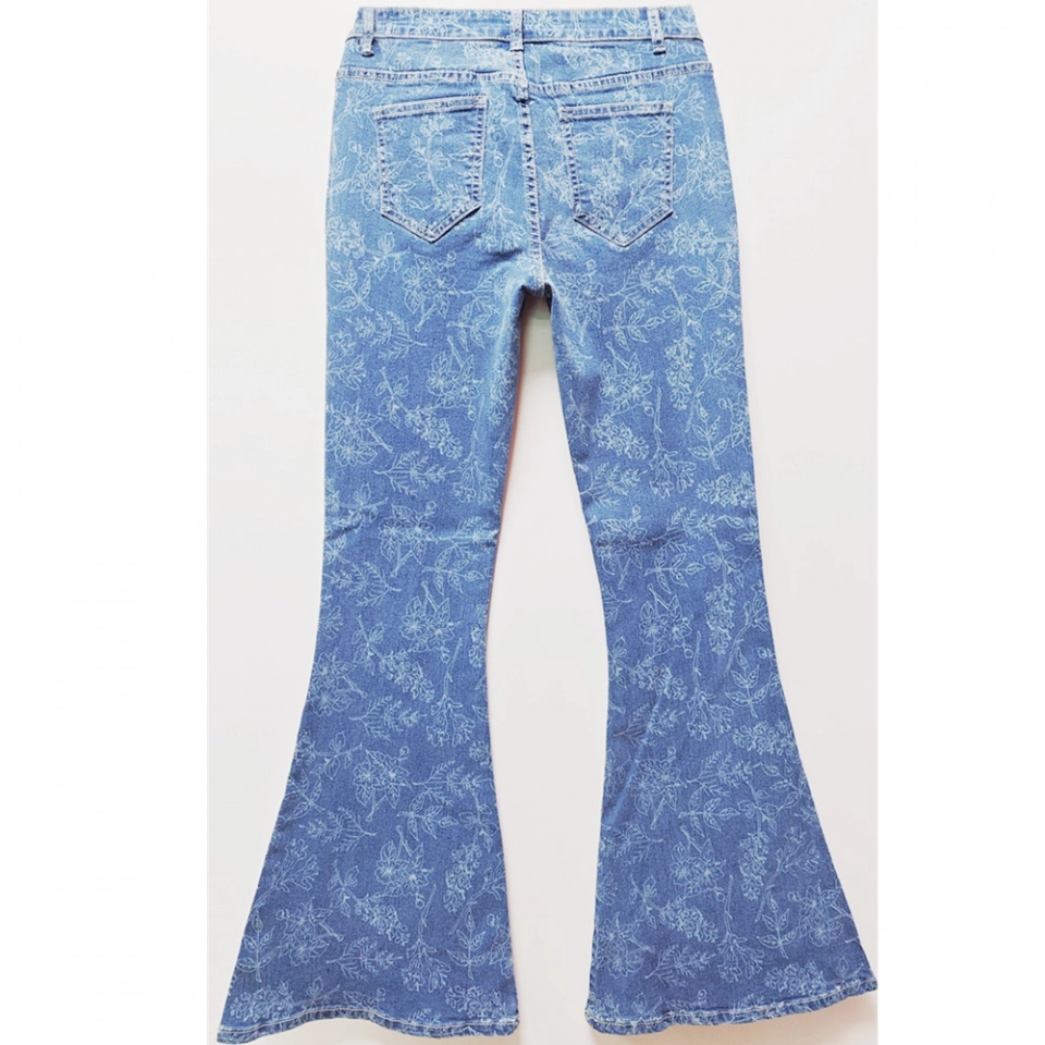 Women's Jeans-Laser Print (2)