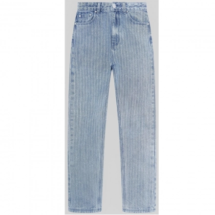 Women's Jeans-Rhinestone decoration