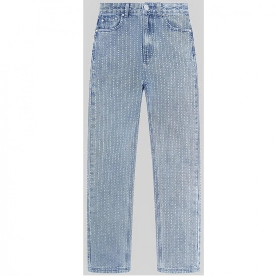 Women's Jeans-Rhinestone decoration
