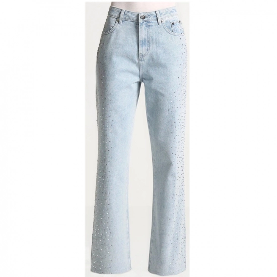 Women's Jeans-Rhinestone decoration