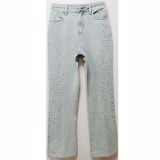 Women's Jeans-Rhinestone decoration (2)