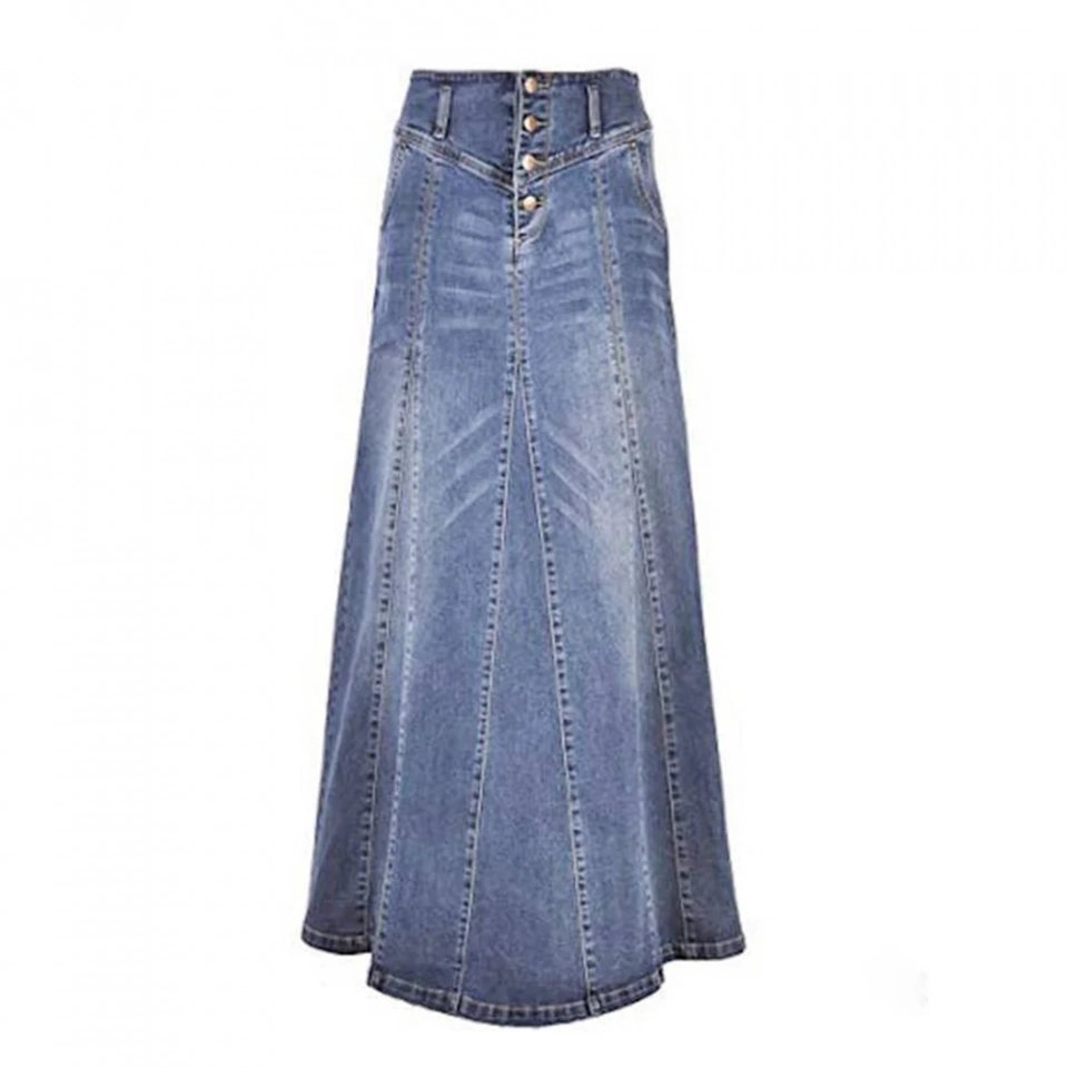 Women's Long denim skrit