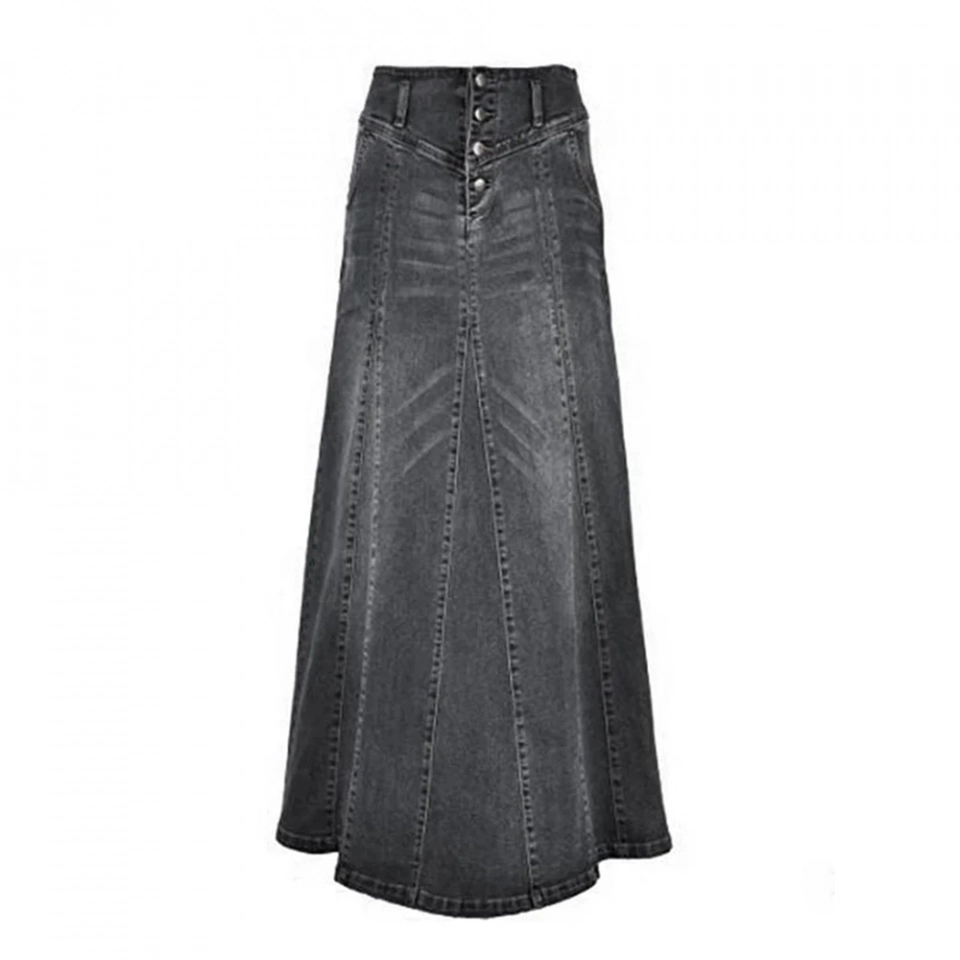 Women's Long denim skrit (3)