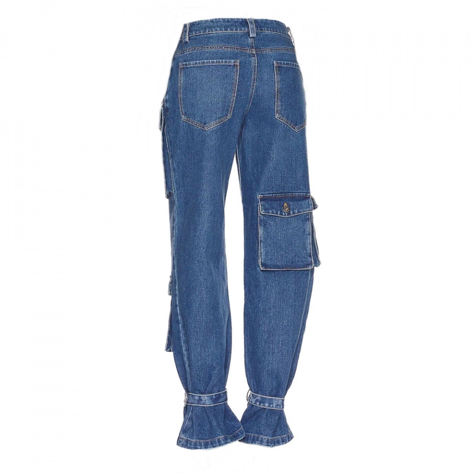 Women's Mid-waist + constricted hem jeans (3)